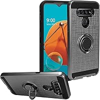Vista 16 de Para LG K51, LG Reflect (LM-K500) - Funda híbrida con soporte de anillo - RS2 Negro
