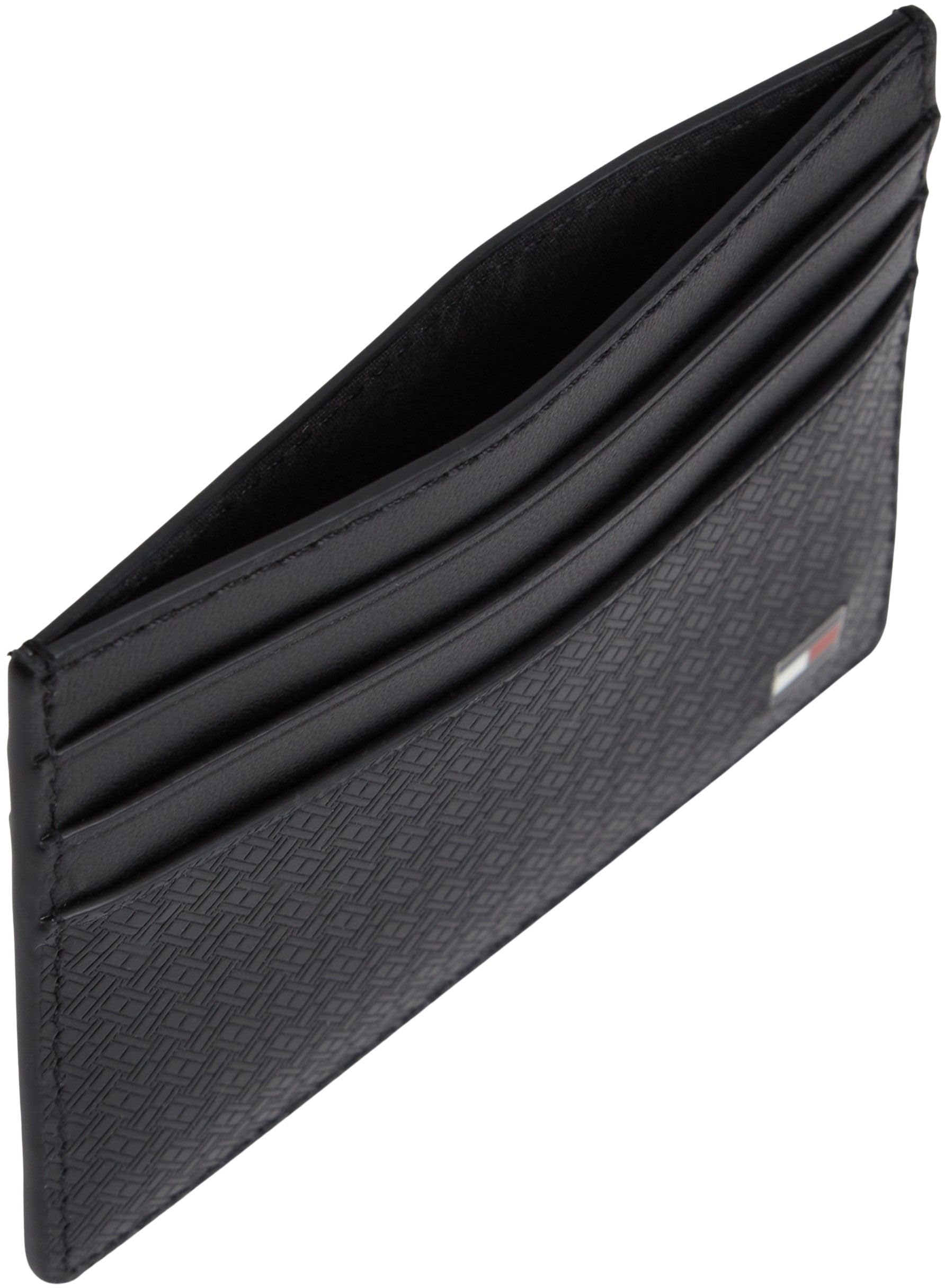 Tommy Hilfiger TH Emboss CC Holder Am0am14240, Titolare della Carta Uomo, Black (Black), One Size
