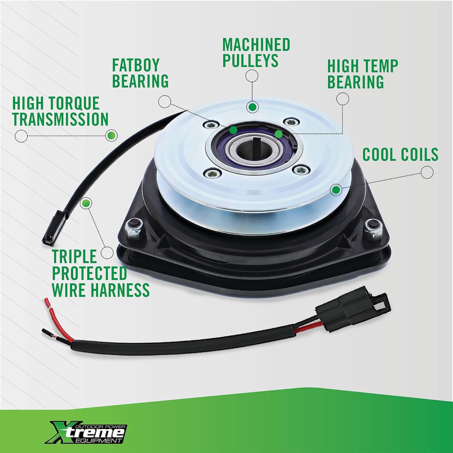 Xtreme Outdoor Power Equipment X0815A PTO Clutch Compatible with/Replacement for Ogura GT5MC03, GT5-MC03, GT5MC04D, GT5-MC04D, Scag 461662, 461826 6" Pulley Diameter, Clockwise Rotation