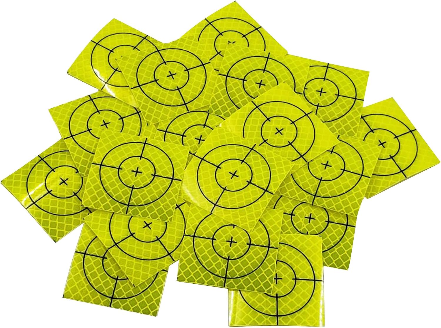 100pcs High Visibility Total Station Target Sheets, Self Adhesive Reflective Prism Sheet, Paste Up Reflector, Surveying Target Mark Sticker