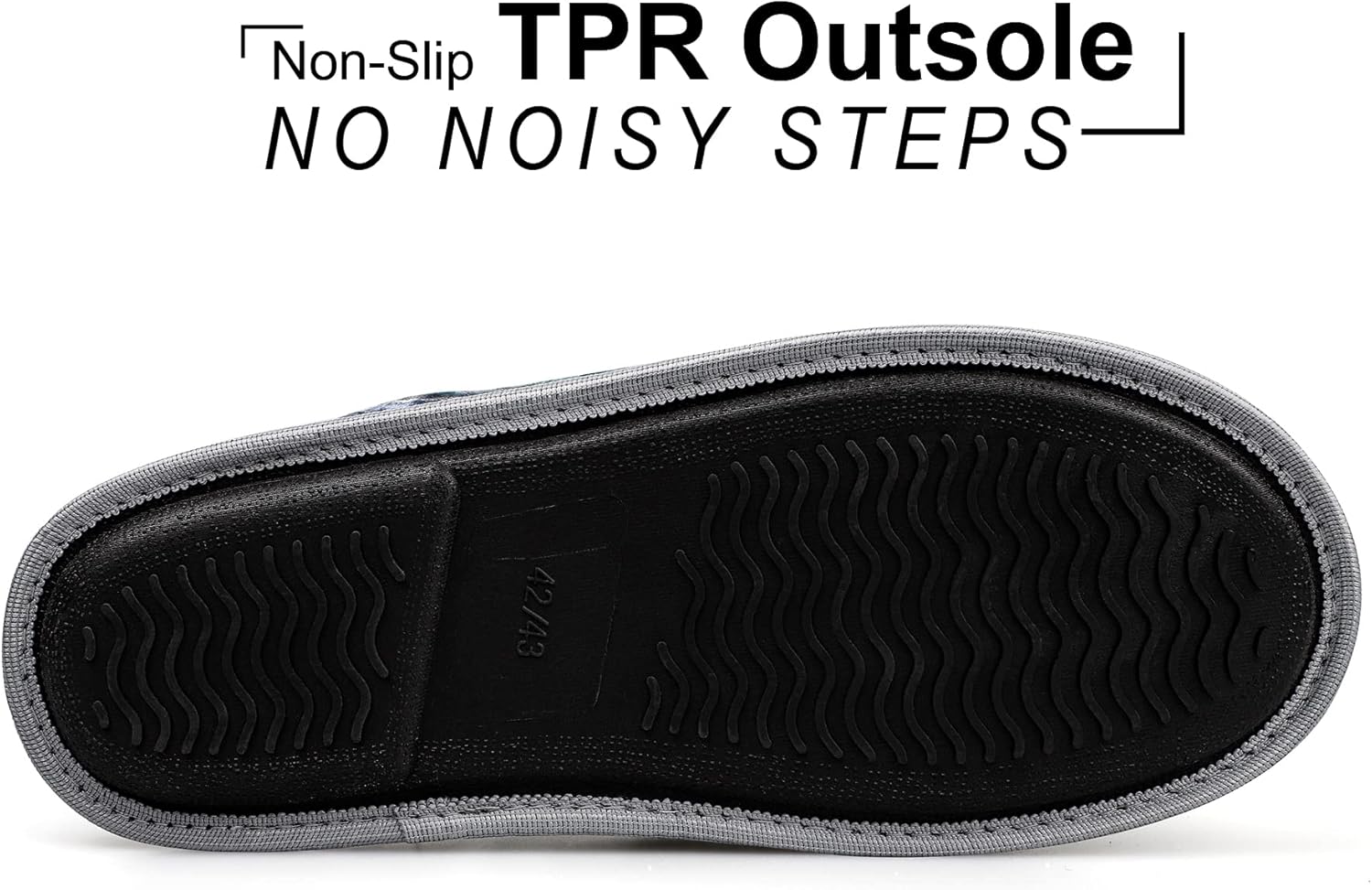 riemot Womens Mens Memory Foam Slippers, Warm Fluffy House Shoes & Cushioned Home Shoe Without Fur, Comfortable Anti Slip Indoor Bedroom Travel Slipper - Image 4