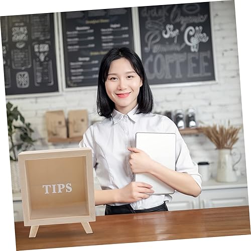 Miniatura 7 de Alcancía de madera con ventana transparente, caja creativa de ahorro de dinero para niños y niñas adultos para consejos y ahorros para cumpleaños y