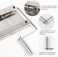 Vista 5 de 10 alambres para cortar queso, 5.5 pulgadas, alambre de repuesto para cortar quesos suaves, patés