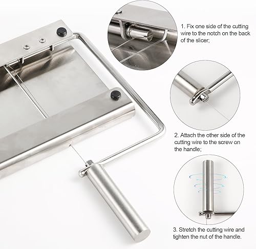 Miniatura 5 de 10 alambres para cortar queso, 5.5 pulgadas, alambre de repuesto para cortar quesos suaves, patés
