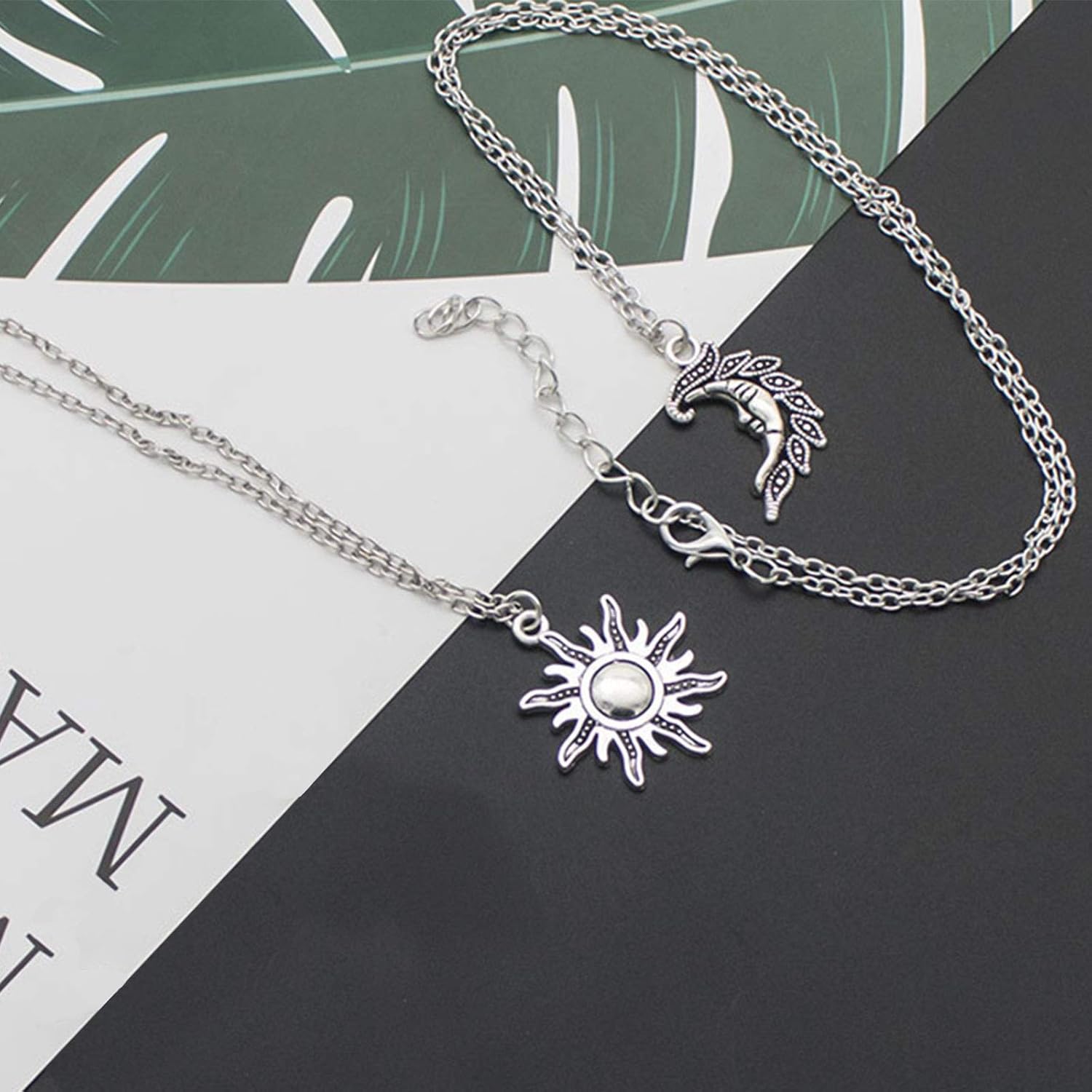 MJartoria Best Friend Necklace Sun and Moon BFF Necklace for 2 Friendship or Couples Matching Necklaces Jewelry Gifts - Image 4