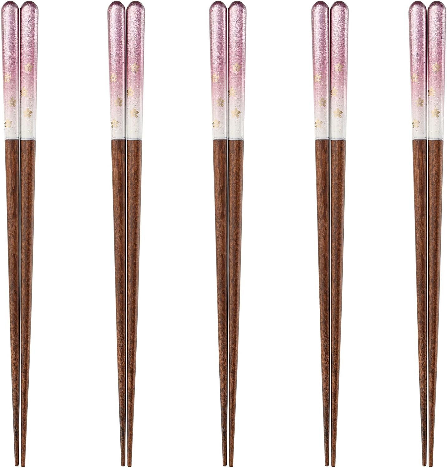 J-kitchens PID585698 Japanese Chopsticks Set, 5 Pairs, Material: Wood, Chopsticks, Dishwasher Safe, Made in Japan