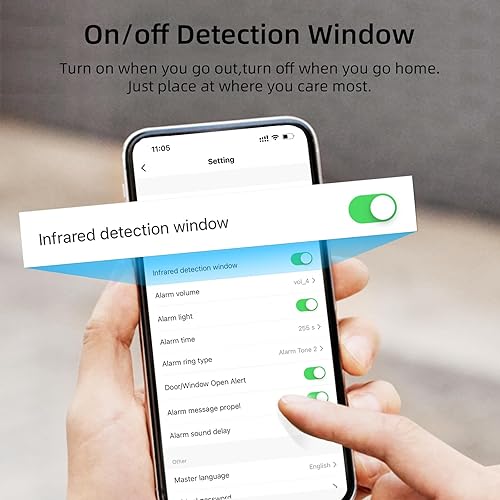 Miniatura 3 de CPVAN Sistema de alarma para el hogar con sensor de movimiento PIR, WiFi inalámbrico DIY Smart DoorWindow Alarm para seguridad del hogar con alerta