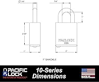 Vista 4 de PACLOCK Candado de la serie Job-Box Lock, compre American Act obediente, aluminio anodizado plateado, cilindro de 6 pines de alta seguridad, un