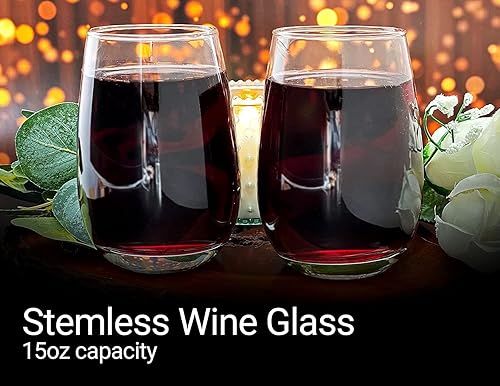 Miniatura 2 de R and R Imports Michigan Wolverines - Copa de vino sin tallo de 15 onzas, producto oficial universitario