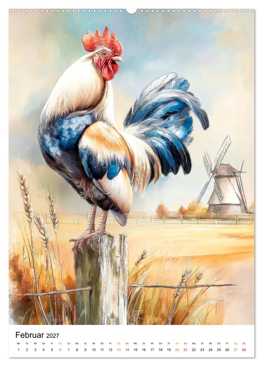 CALVENDO - Bauernhof Tiere (hochwertiger Premium Wandkalender 2027 DIN A2 hoch), Kunstdruck in Hochglanz: Ein Jahr voller Tier- und Landliebe.