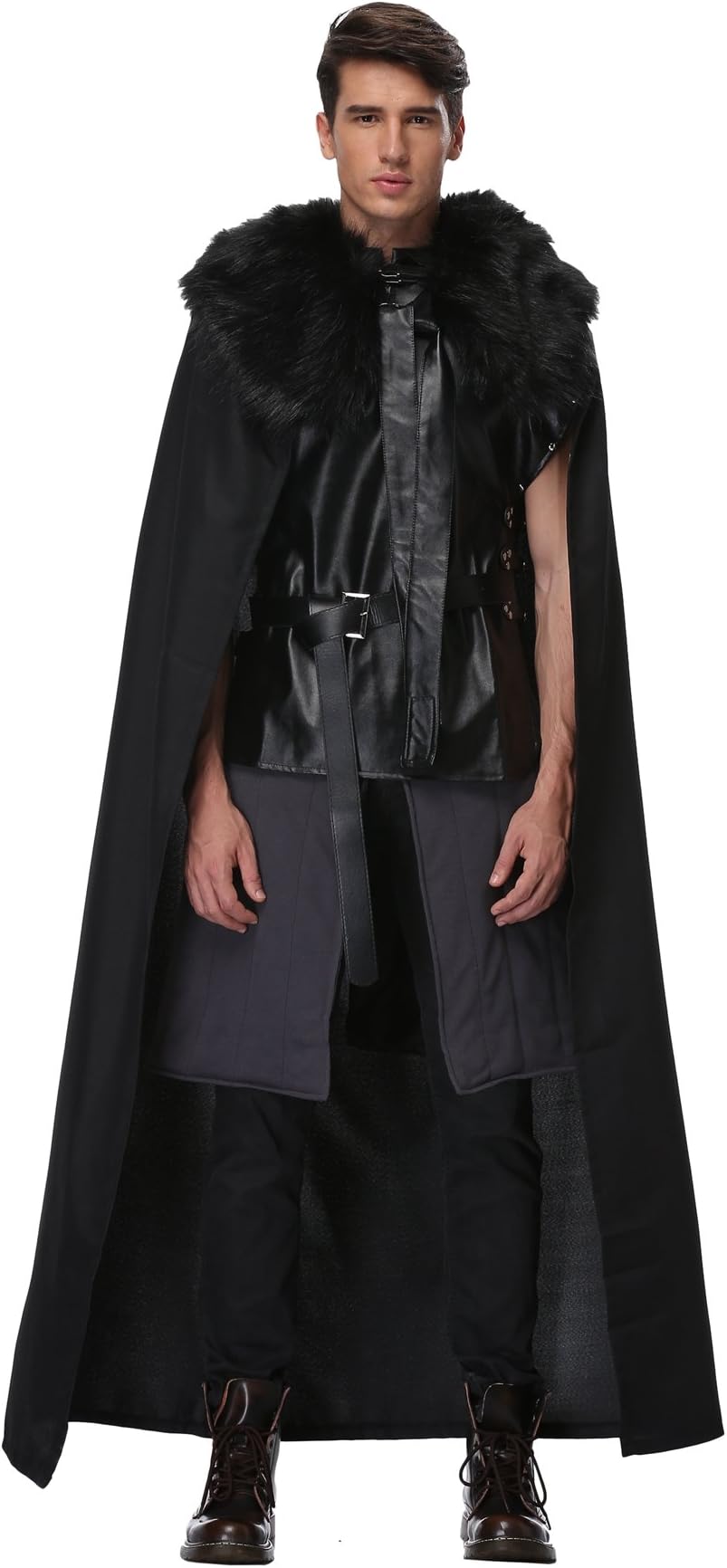 Eller Ware Jon Snow Night's Watch Outfit Full Set Halloween Party Cosplay Costume for Adult and Child