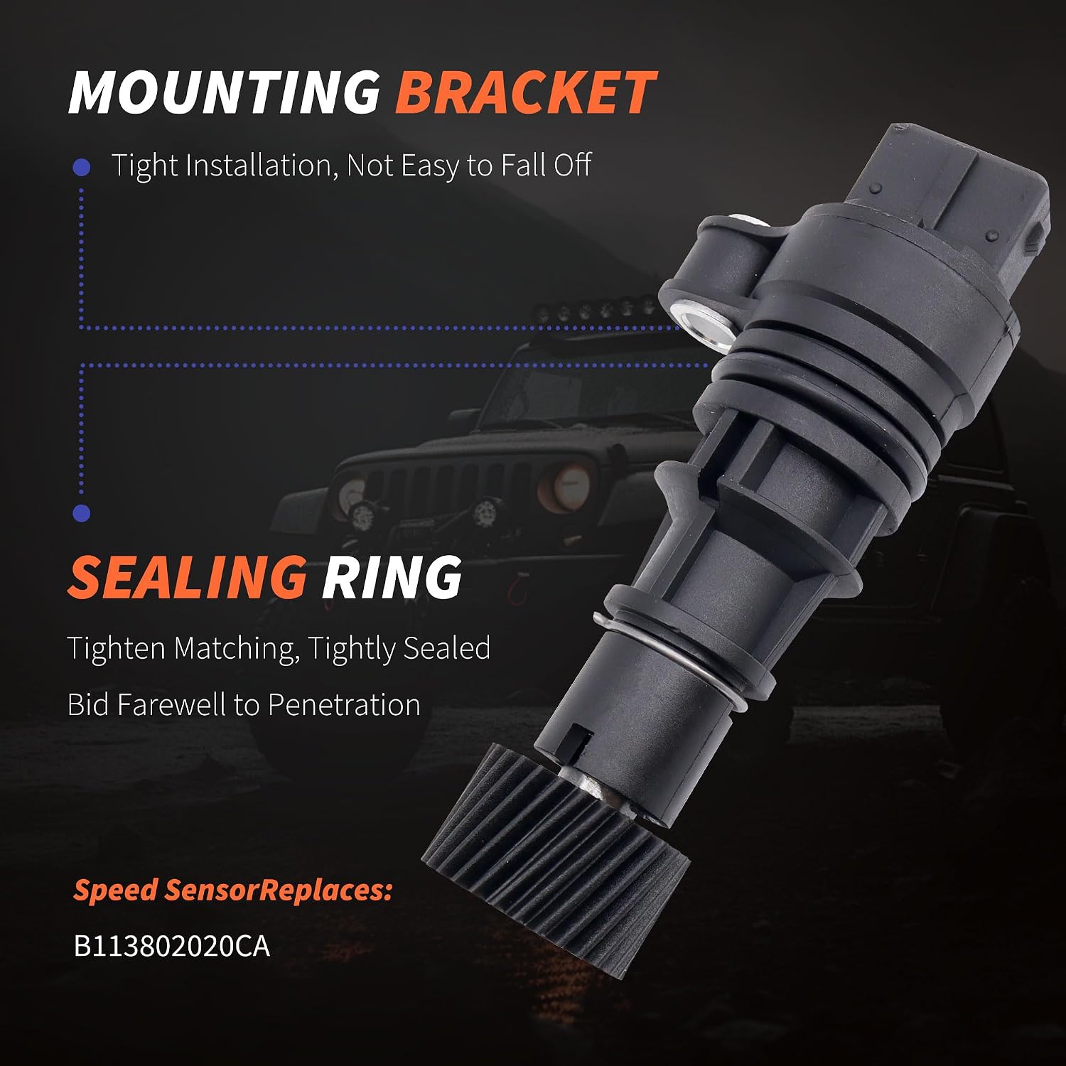 HiSport Transmission Output Speed Sensor Compatible with Hyundai Tiburon 2006-2008 Sonata 1999-2000 Elantra 2001-2006 Kia Optima 2001-2007 Spectra 2005 Replaces B113802020CA