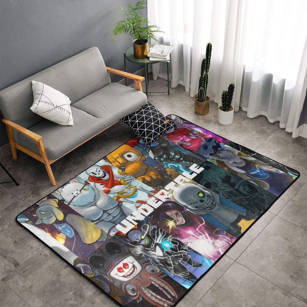 Anime Undertale Area Rug Fluffy Bedroom Rugs Home Decor Washable Nonslip Indoor Outdoor Floor Mat Carpet Nursery Kids Play Living Room Carpet