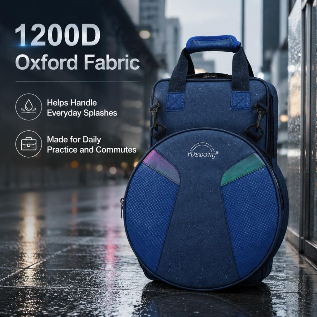 12 Inch Drum Pad Bag, Water-Resistant Practice Pad Backpack (blue) image 2