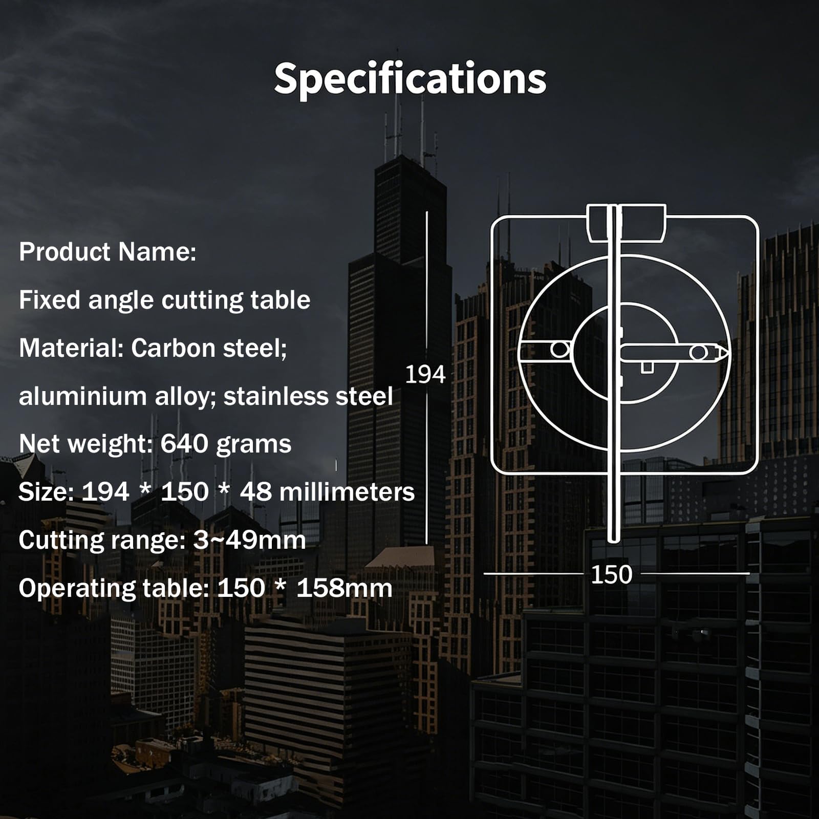 Przyrząd do Cięcia Pod Kątem, Modelarski Stół do Cięcia ze Stałym Kątem 180°, Regulowana Długość 3-49 mm, Łatwa Obsługa, Trymer Modelarski do Gumy i Płyt Plastikowych