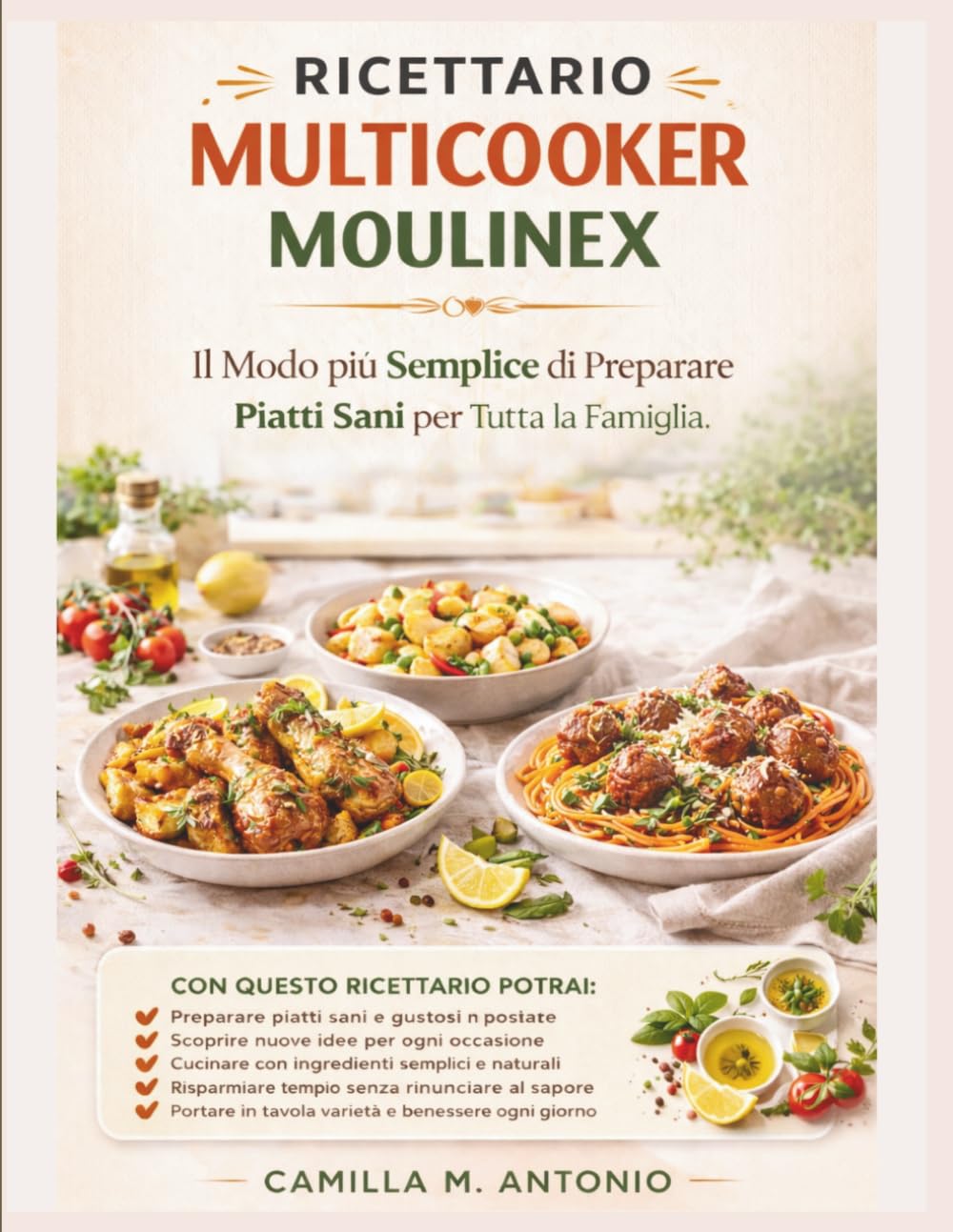 Ricettario Multicooker Moulinex: Il Modo piu Semplice di Preparare Piatti Sani per Tutta la Famiglia.