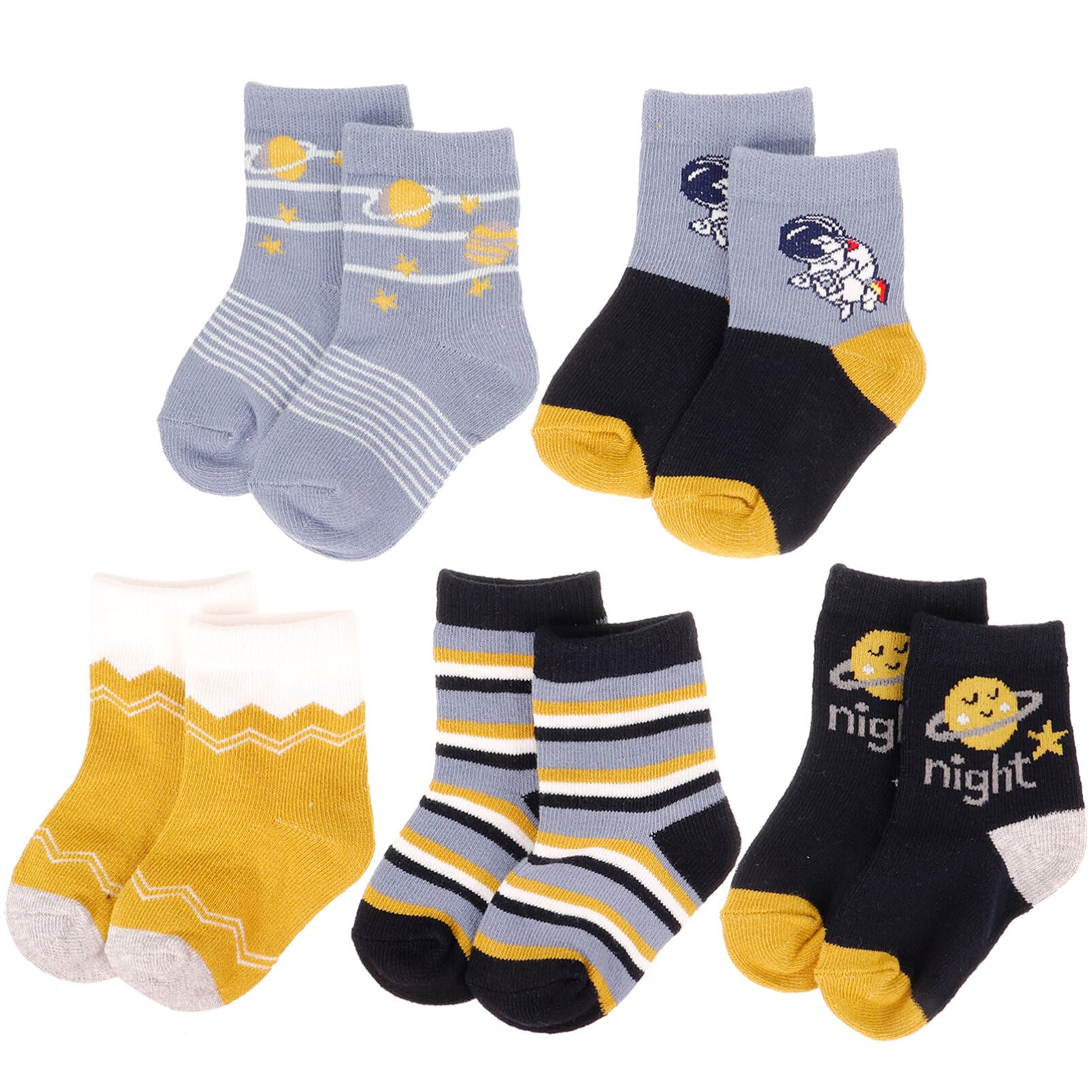 Holibanna 5 Pairs Cotton Socks - Baby Girls Boys Ankle Socks - Toddler Socks Short Socks Cute Ankle Socks