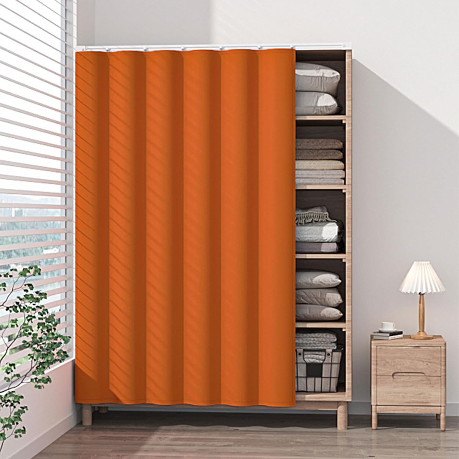 Cortinas cortas opacas para cocina y cafetería, privacidad a prueba de polvo, riel deslizante, ideal para armarios, zapateros, estanterías, 120 x 180 cm (ancho x alto)