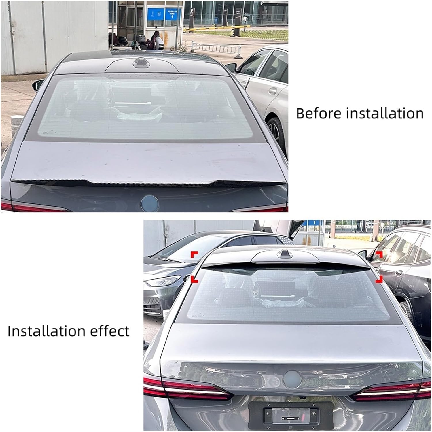 Rear Trail Spoiler Rear Wing Compatible for BMW 5 Series I5 G60 2024+(Carbon Fiber Pattern)