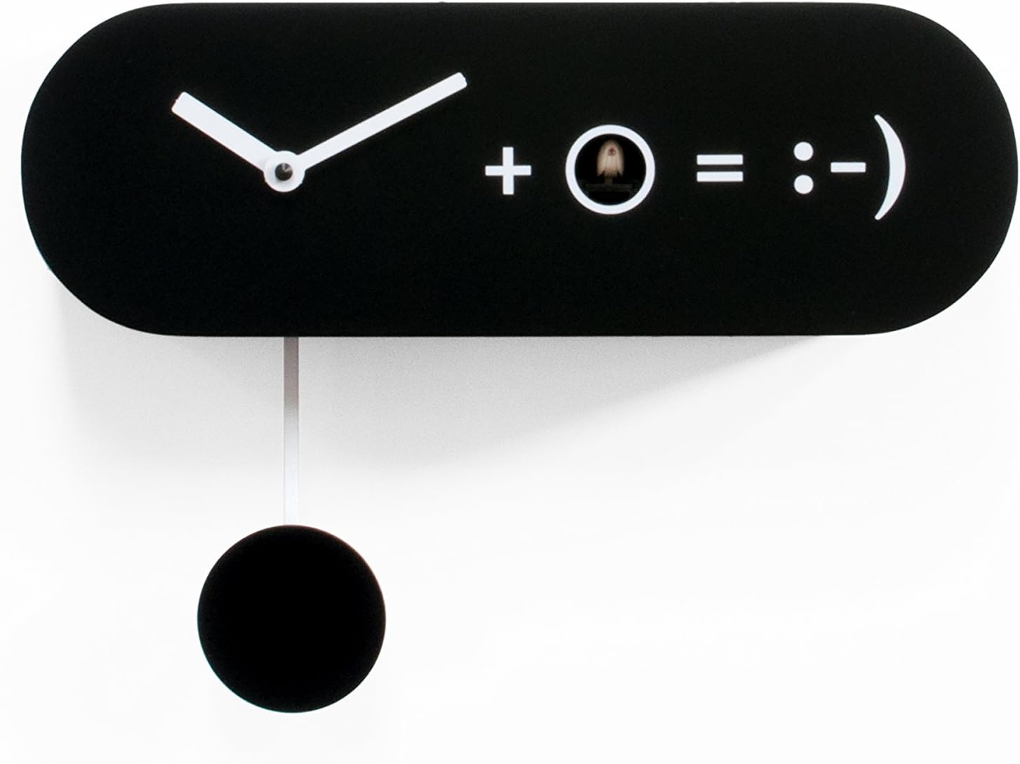 Progetti Formula Wall Cuckoo Clock Black, One Size