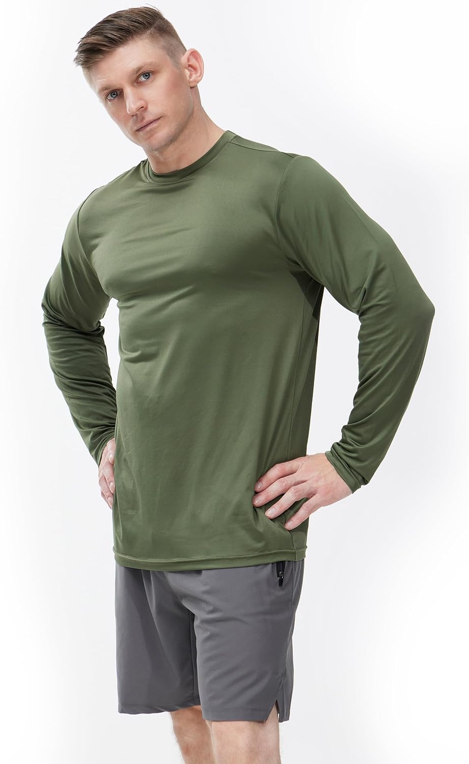 4 Pack Long Sleeve Shirts for Men Quick-Drying Moisture Wicking T-Shirt for Fishing Hiking Workout - Image 3