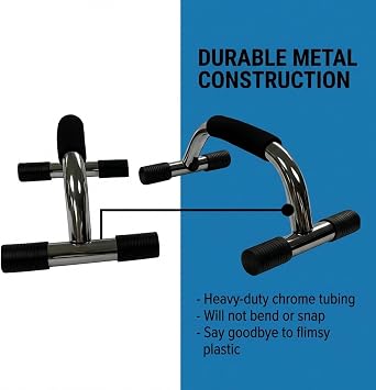 Enhance Upper Body Strength: Training Push Up Bars for Shoulders, Chest & Core - Non-Skid Feet, Compact & Portable