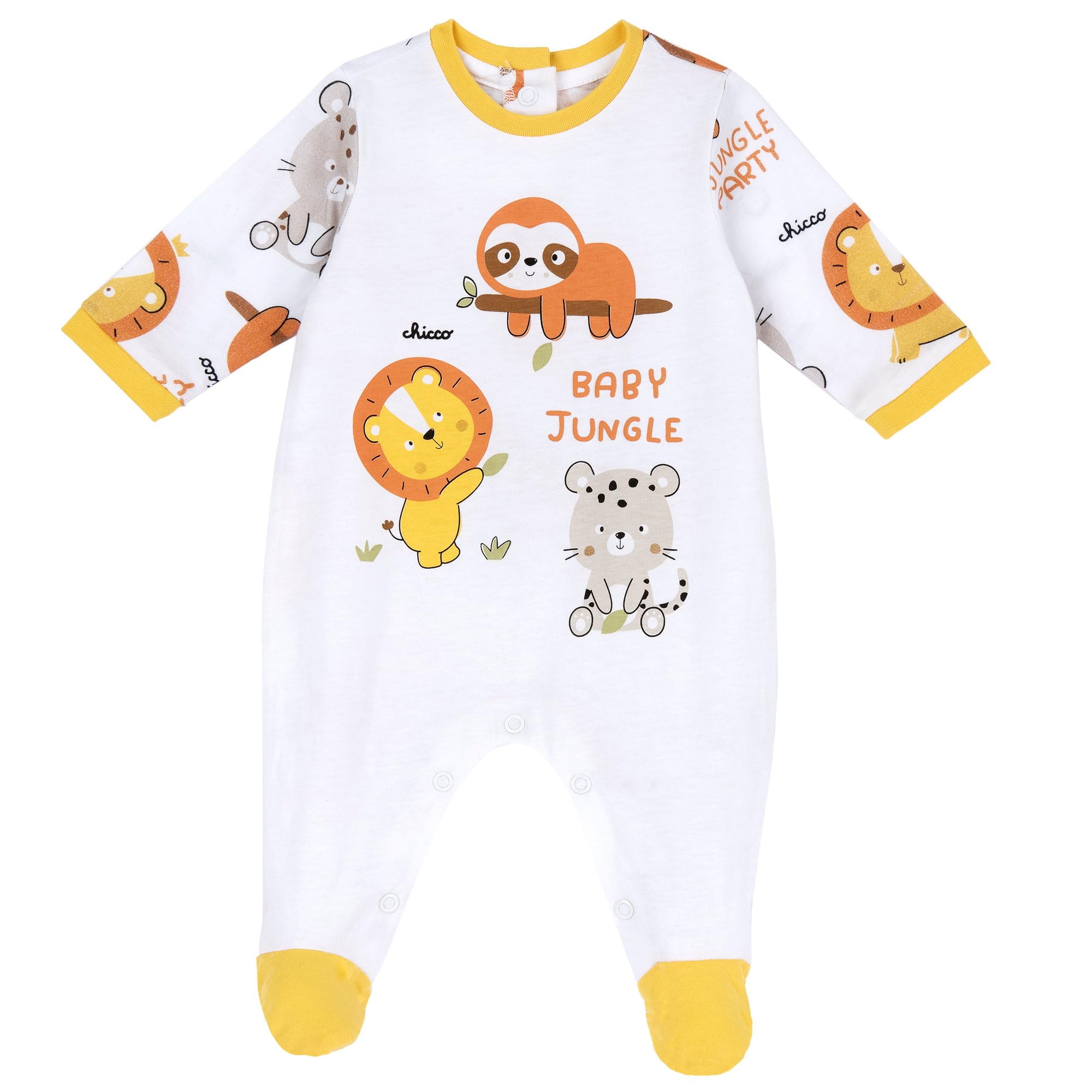Chicco Grenouillère Bébé Nouveau-né En Coton Doux - Ouverture Pratique Boutons - 0-24 Mois - Conçu En Italie
