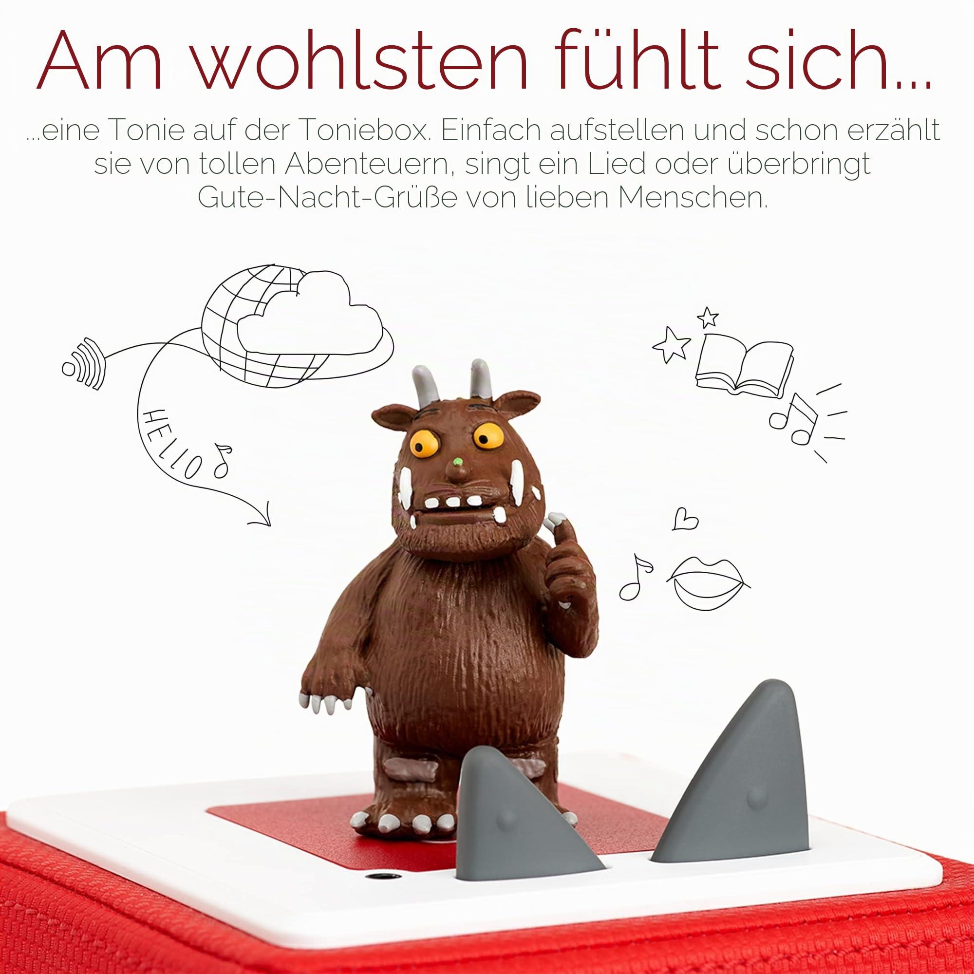 tonies Julia Donaldson Figurine Bundle inkl. 4 Charakteren: Grüffelo, Zog, Highway Rat, Stick Man, Audio Story und Songs für Kinder zur Verwendung mit Toniebox Music Player (separat erhältlich