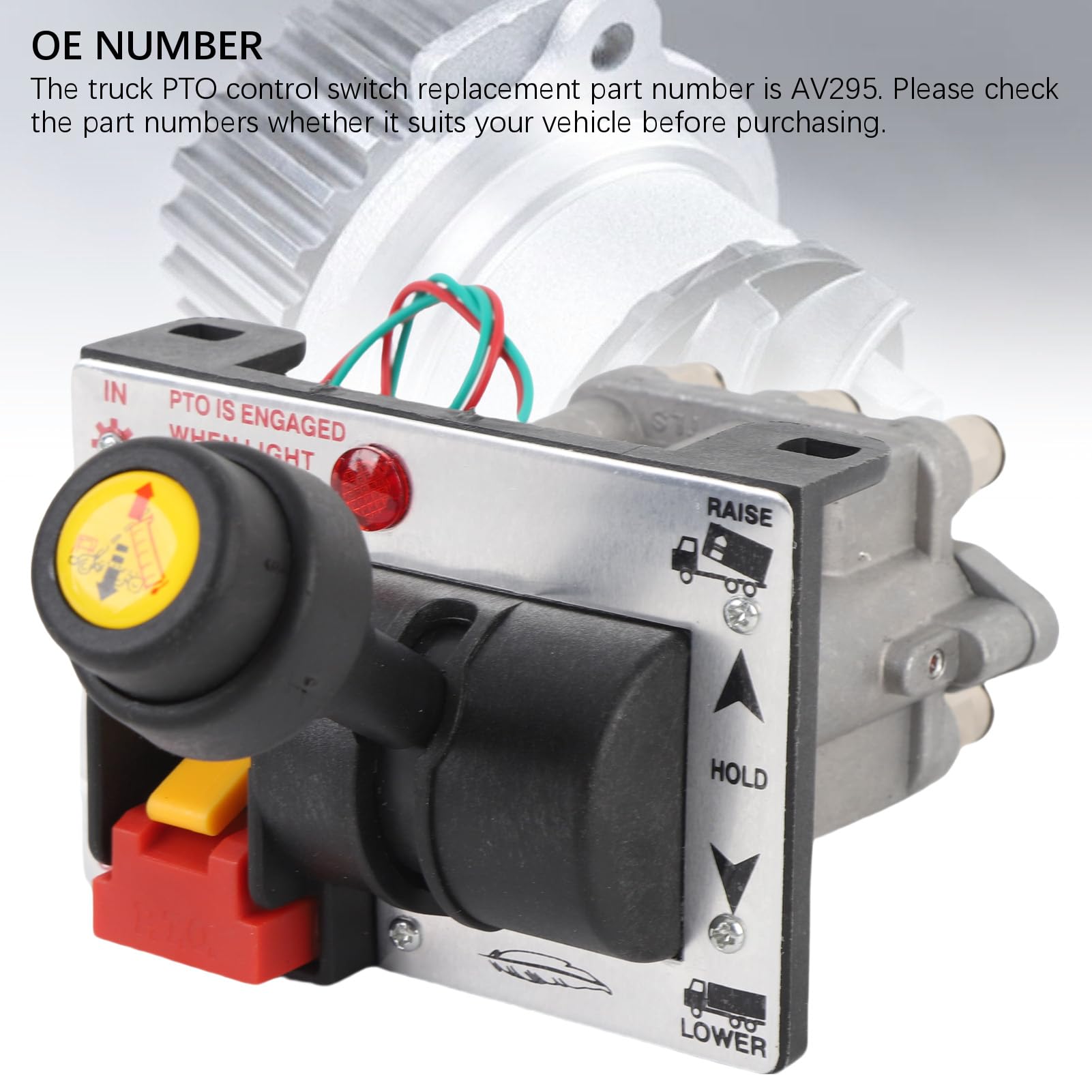 Potencia Take Off Air de de Aire AV295 Interruptor de PTO de Válvula Dual para Válvula de Volumen Válvula Hidráulico Material de Cobre ABS