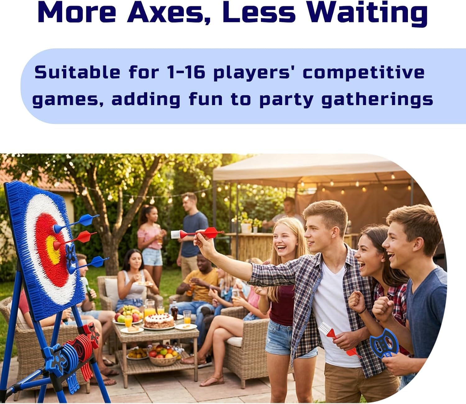 20 Darts Portable Axe Throwing Game for Backyard & Safe Lawn Darts. image 4