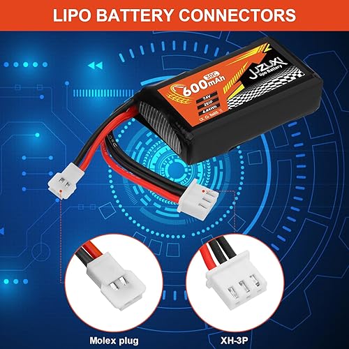 Miniatura 3 de 2 baterías Lipo (7.4 V, 600 mAh 2S)