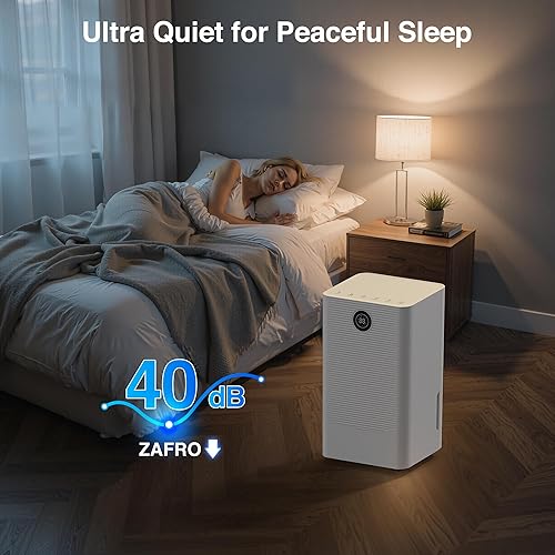 Miniatura 6 de ZAFRO Deshumidificadores para el hogar y el sótano con manguera de drenaje, deshumidificador de ahorro de energía máximo de 24 pintas con drenaje