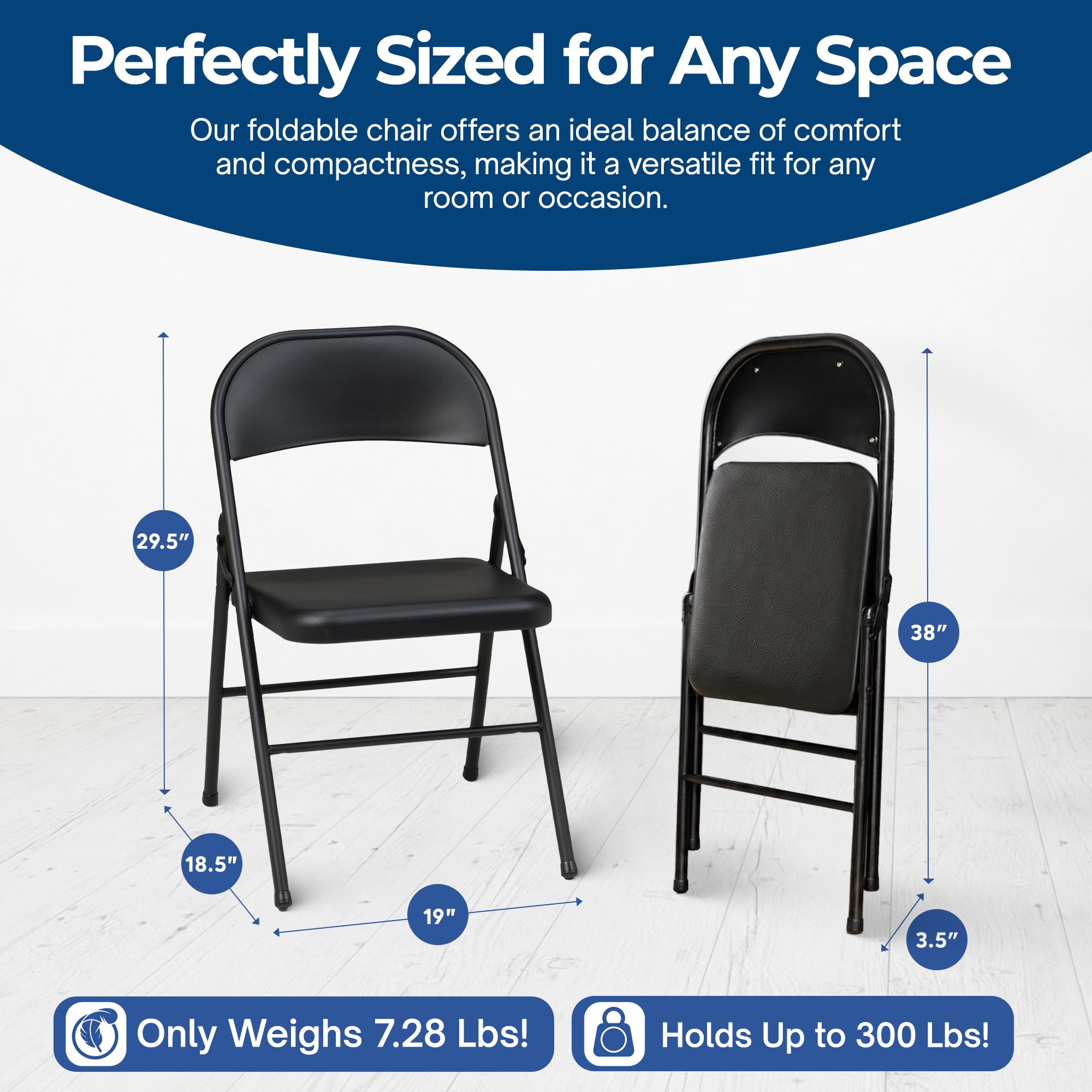 Amazon.com: MECO Sudden Comfort All Steel Folding Chair Set with