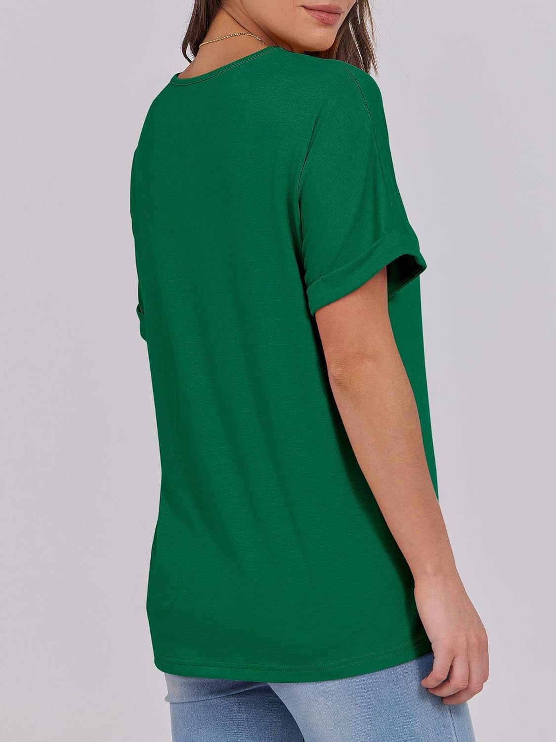 ANRABESS Womens T Shirts Short Sleeve V Neck Shirts Summer Loose Fit Dressy Tops Business Casual Blouses 2026 Basic Tees - Image 5