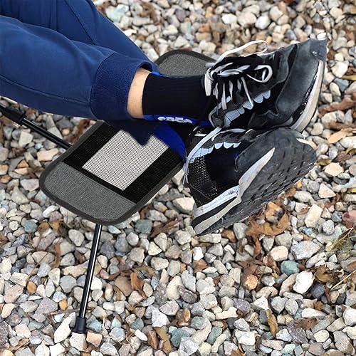 Miniatura 9 de Paquete de 2 sillas de campamento, reposapiés plegable acoplable, reposapiés plegable, reposapiés ajustable, silla de campamento, silla plegable