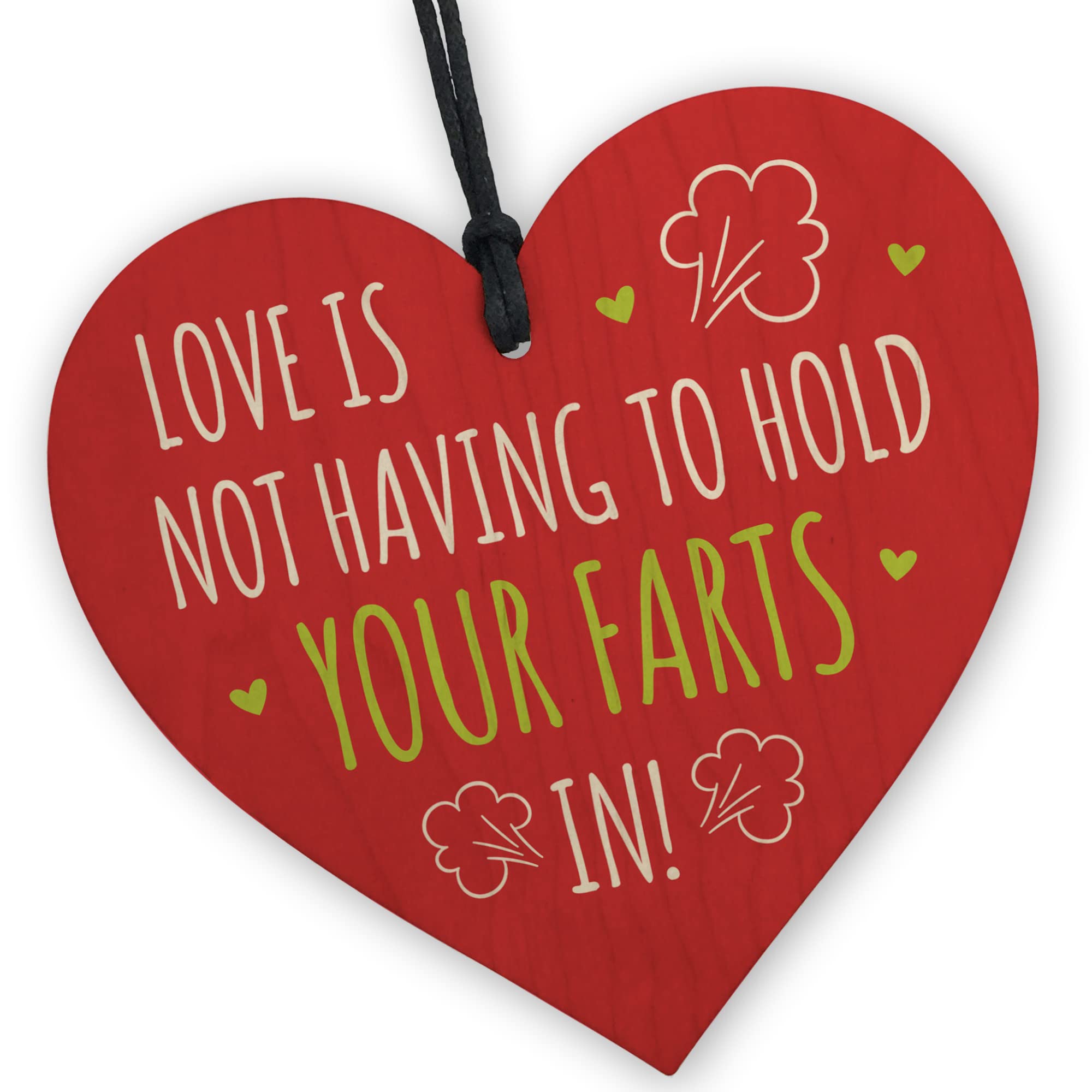 Red Ocean Love Is Not Having To Hold Your Farts In Plaque Funny Valentines Gift Boyfriend Girlfriend Partner Keepsake