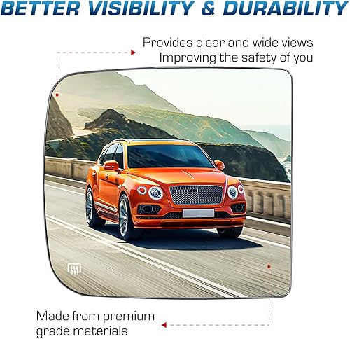 Miniatura 3 de Youxmoto Espejo de remolque de cristal del lado derecho del pasajero, apto para Dodge Ram 1500 2500 3500 camión 2009 2010 2011 2012 2013 2014 2015