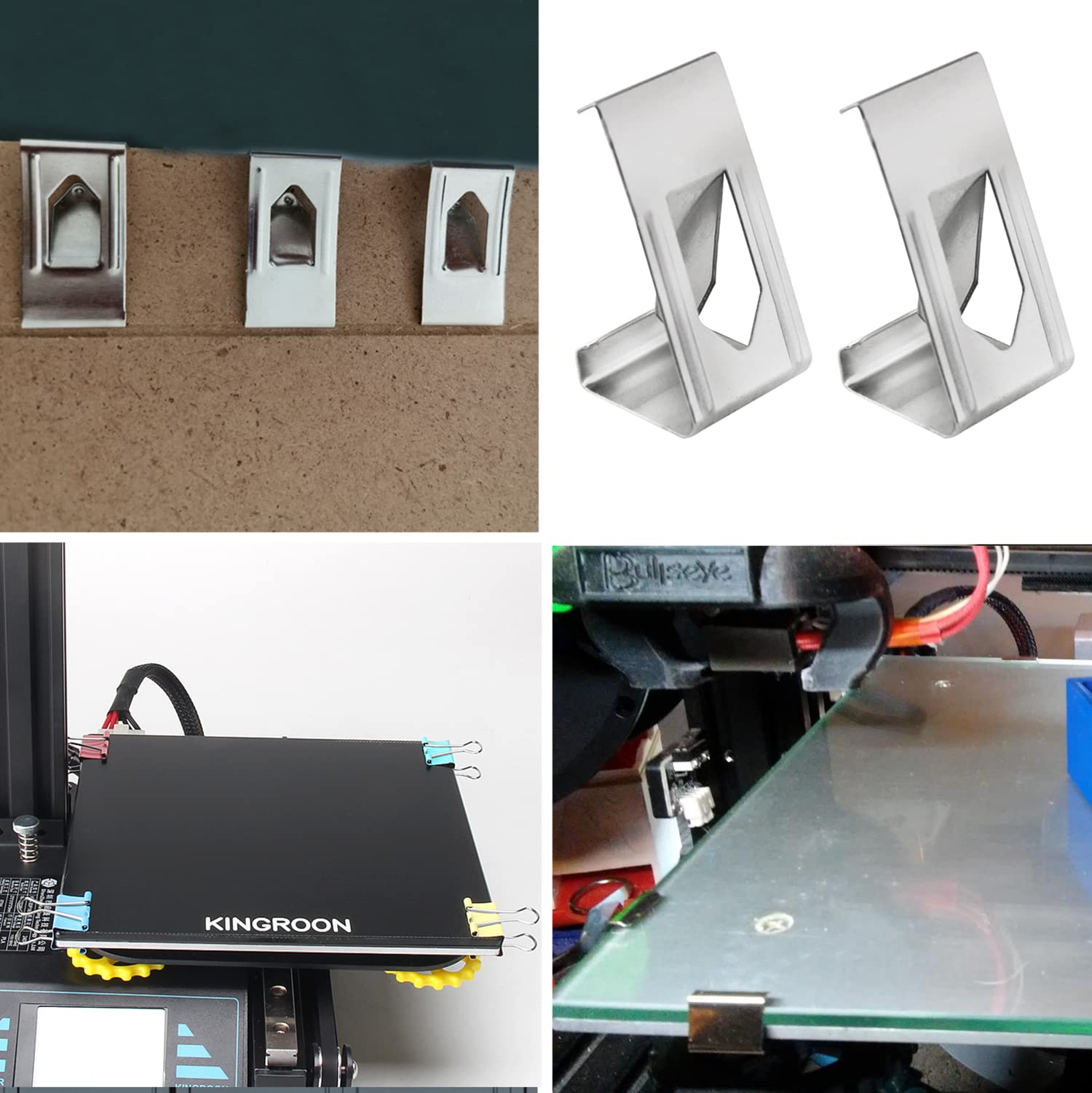 50 Stück 3D-Drucker Bettklemmen Aus Edelstahl – 27x14 Mm, Für Ender 3, CR-10 & Andere Glasbetten