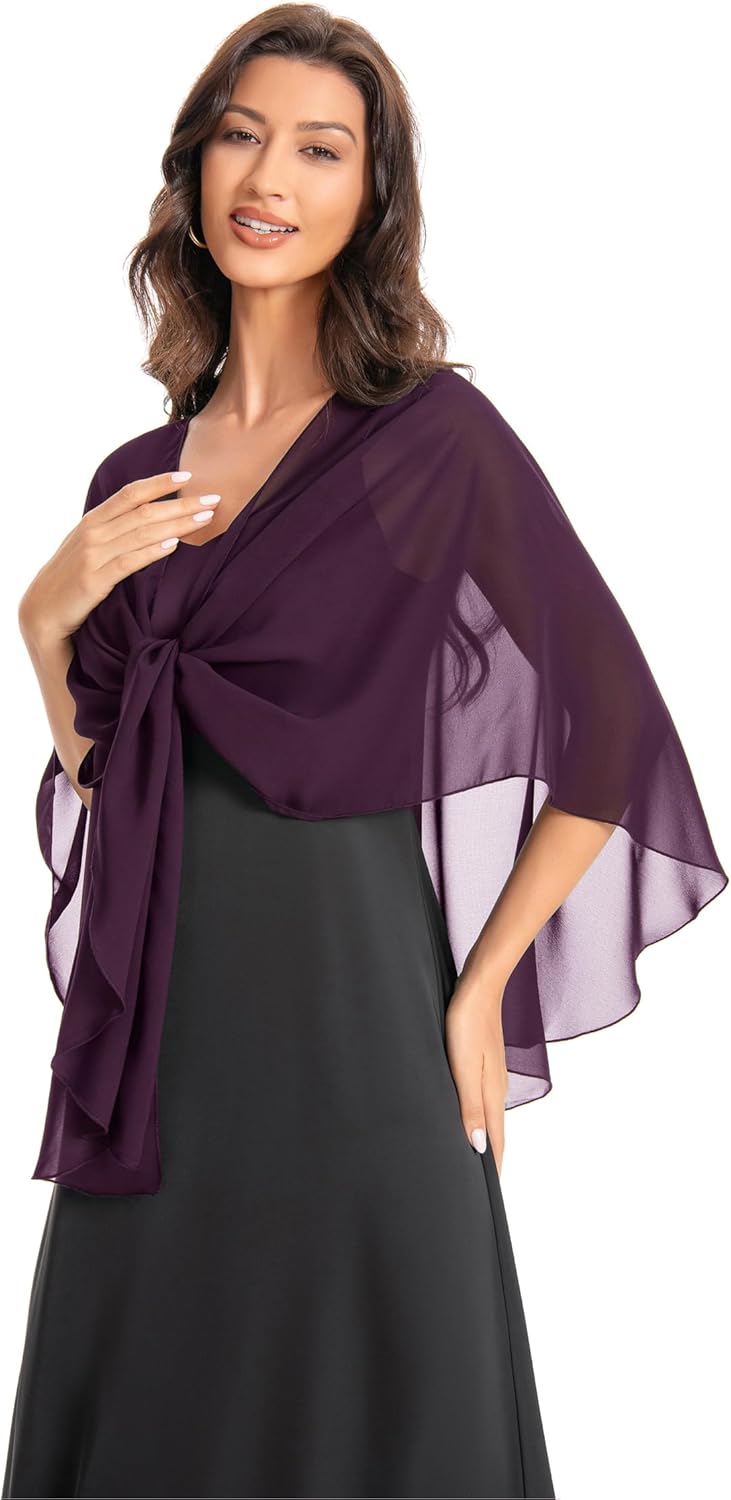 Shawls and Wraps for Evening Dresses Sheer Chiffon Women Elegant Soft Silky Scarf Scarve Wedding Bridal Stole - Image 2