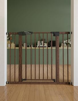 Babelio 26-40 in Pressure Mounted Baby Gate for Stairs, PressGuard Dog Gate | Pressure/Wall Mount, Triple-Lock, Heavy Duty, Auto Close, Easy Install for Doorways/Kitchens/Hallway