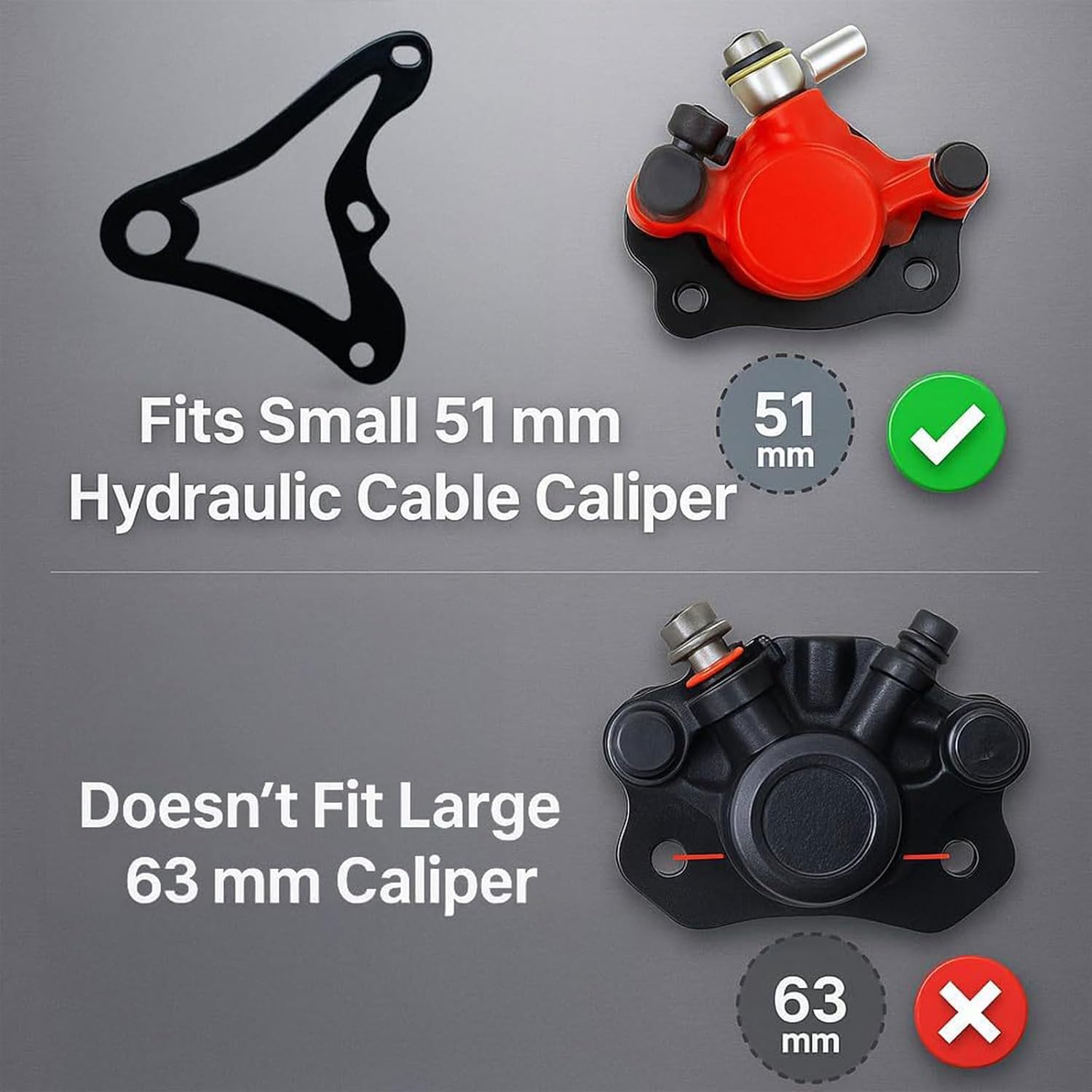 Hydraulic Brake Caliper Bracket Aluminum Upgrading Small Bicycles Brakes to Brake