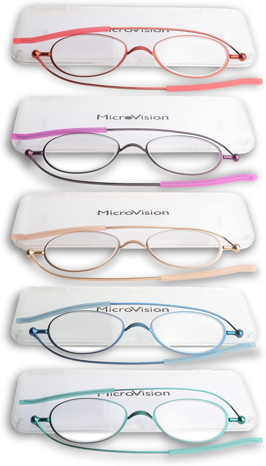 Flat Fold Air Reading Glasses With Patented Rolling Hinge Technology and Compact Case For Women and Men