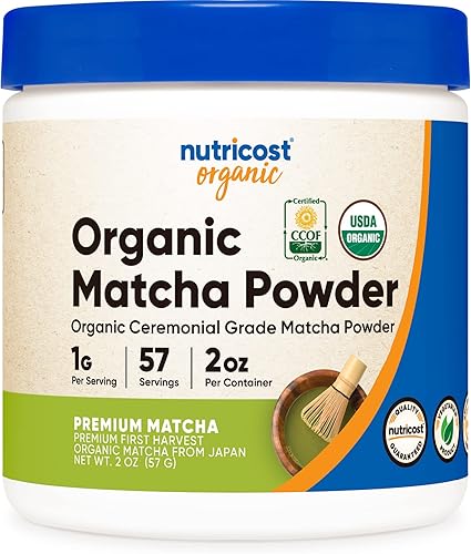 Nutricost Organic Matcha Powder grado ceremonial 2oz  Certificado USDA orgánico