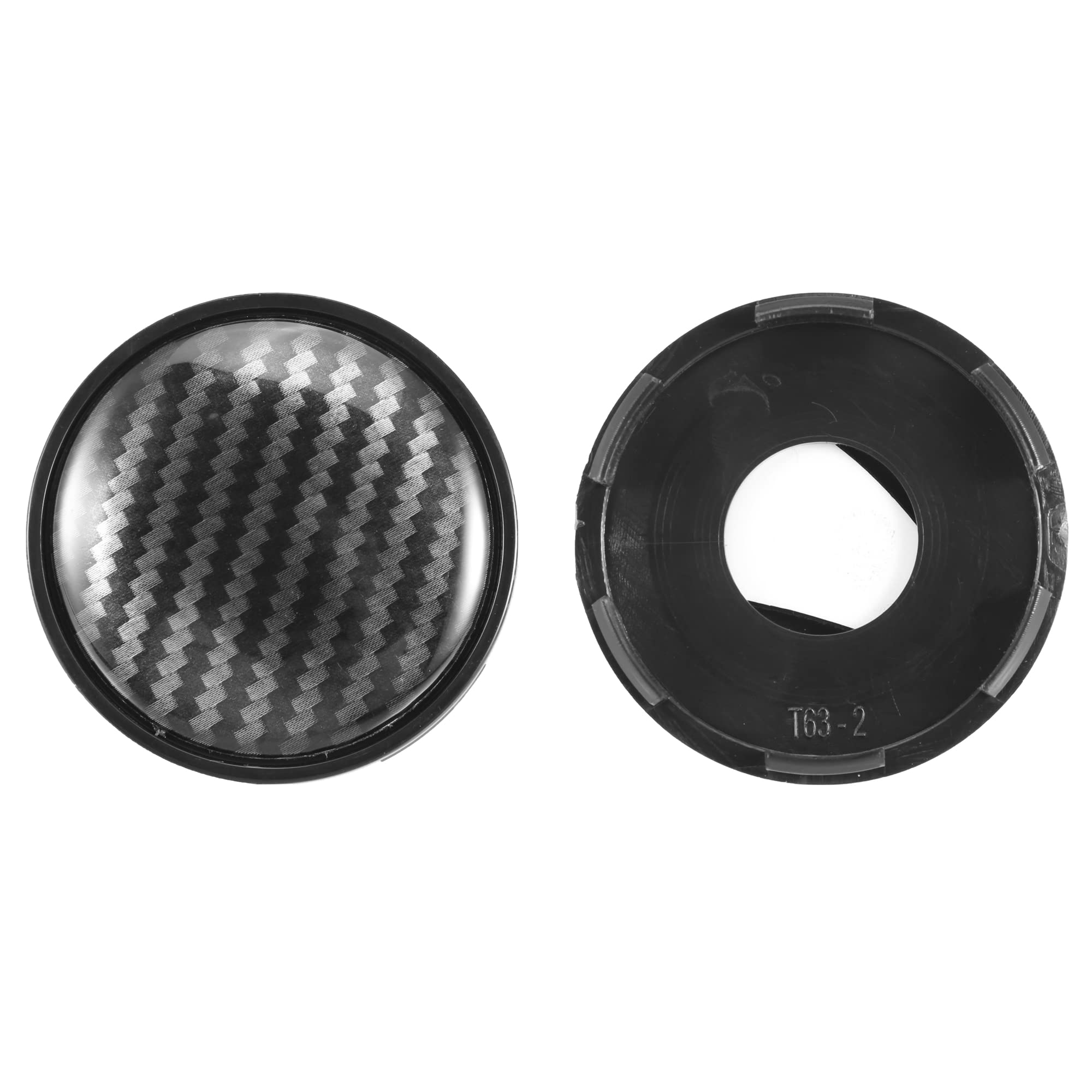 Lot De 4 Cache-Moyeux Universels Pour Jantes De Voiture - Noir - Dimensions OD 68mm, ID 62mm - Installation Clip Simple