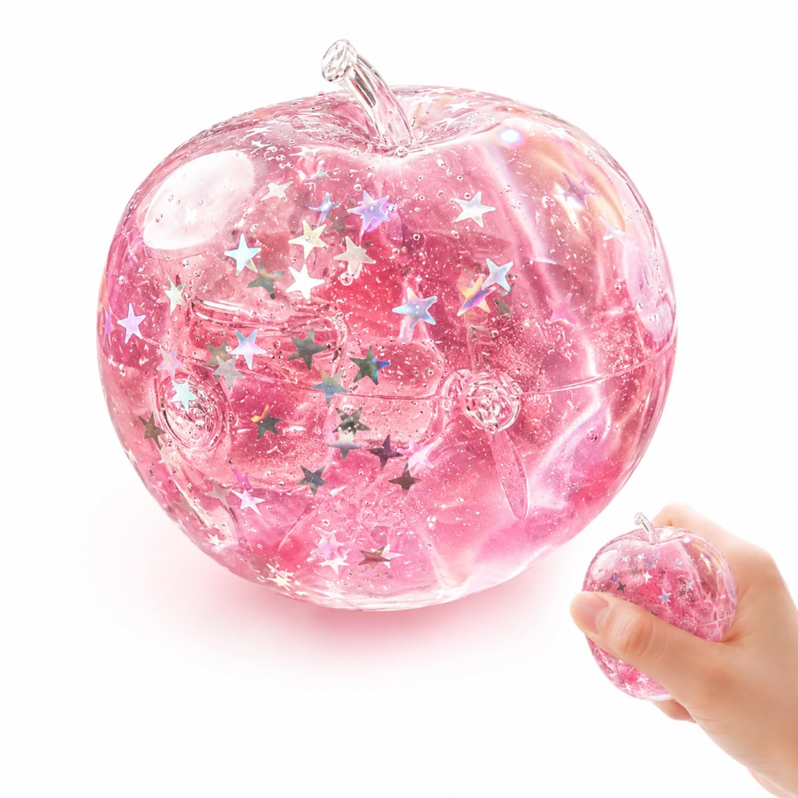 Apple Squishy Fidget Tools, Sensory Stress Relief Squishies For Anxiety Management, Soft Moldable Apple Squeeze Tool for Office And Travel Use, Durable Sensory Fidgets for All Ages