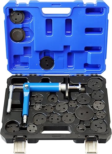 Pinza de freno neumática, pistón, herramienta de extensión de compresión de espalda de viento, kit de 23 piezas, juego de herramientas de aire para