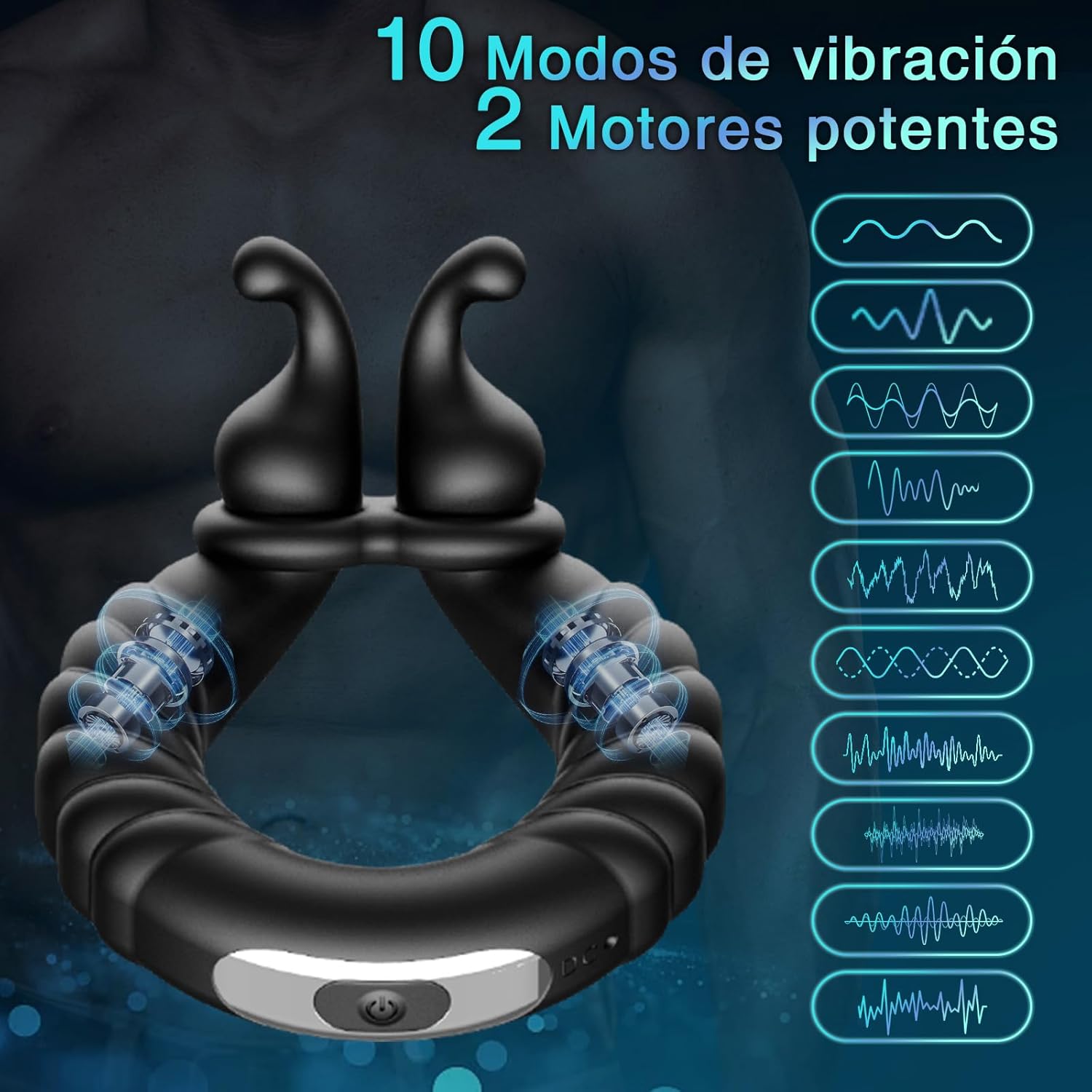 Anillo Vibradorador Pene Clítoris Juguetes Sexuales, Anillo  — foto 4