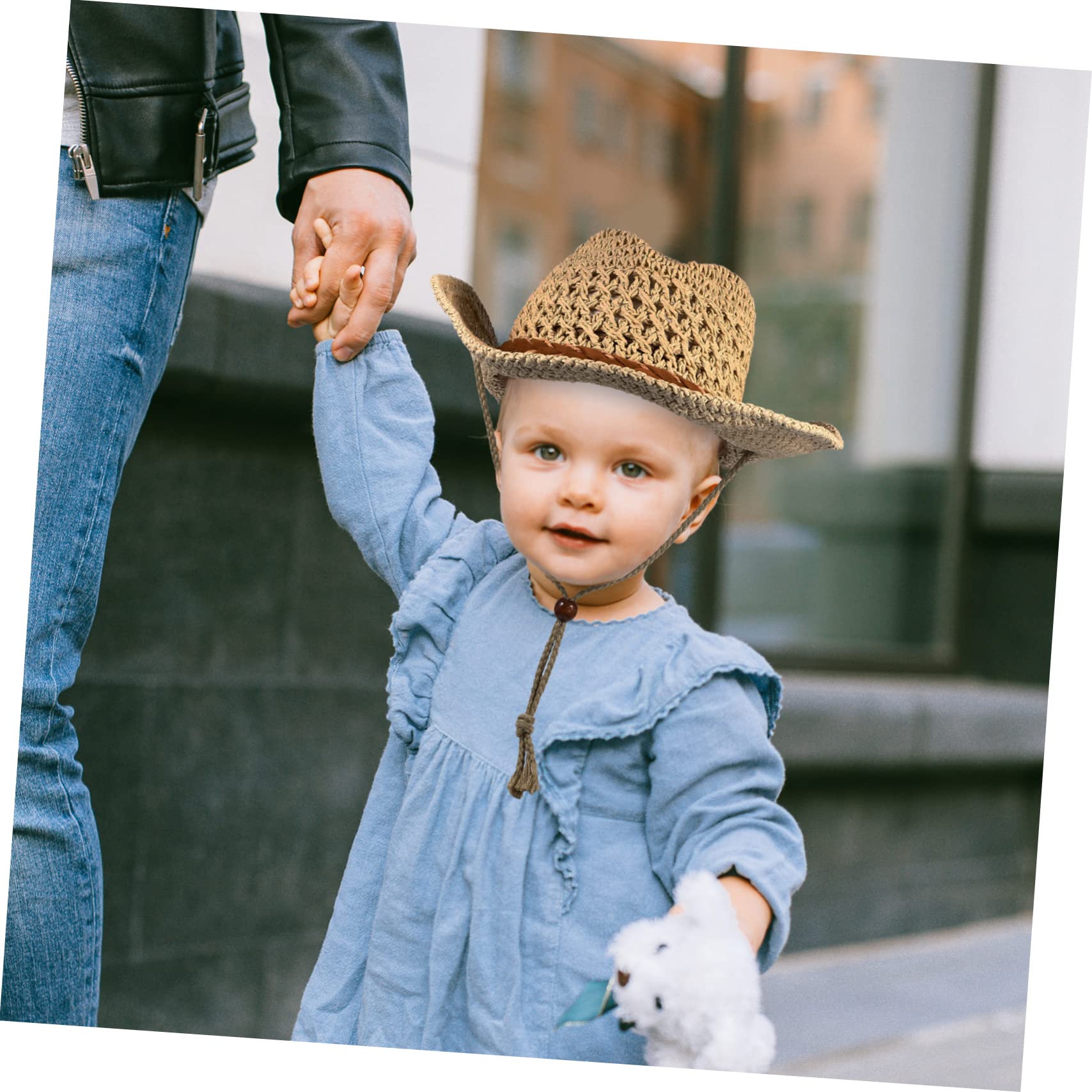 Ciieeo 3 Piezas Sombrero para niños Sombrero Vaquero niño Gorro Sol Bebe Sombreros para Hombre ala Ancha Sombrero Sol Mujer decoración Sombrero Visera Playa