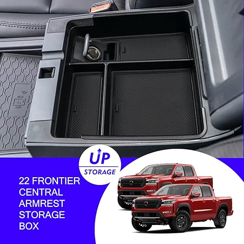 Miniatura 2 de Bandeja organizadora de consola central Frontier 2024 para Nissan Frontier 2022 2023 2024, bandeja de consola central, reposabrazos central, caja de