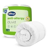 Silentnight Anti Allergy Single Duvet 4.5 Tog - Lightweight Summer Quilt Duvet Comforter Anti-Bacterial and Machine Washable with Allergy UK Approved Anti Allergy Fibres - Single Bed Single 4.5 Tog